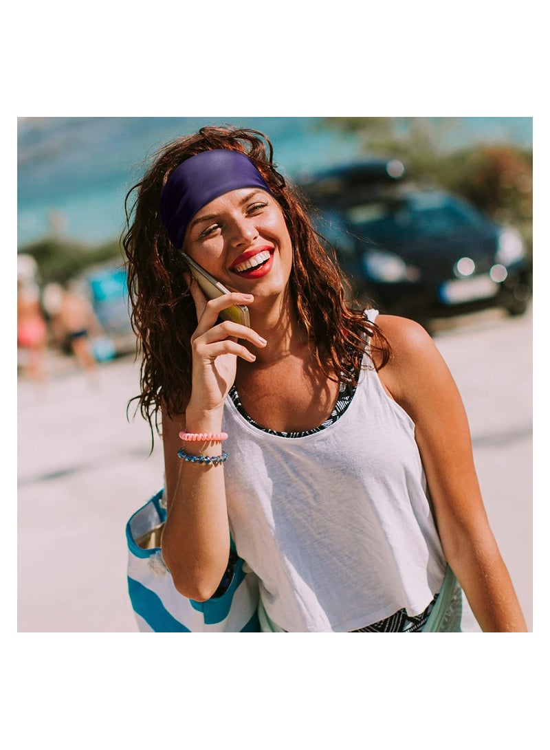 SYOSI 4 قطع من الأوشحة الساتان الكبيرة على شكل مربع عتيق شعور الحرير أوشحة لف الشعر للنساء والفتيات 35 بوصة - Image 4