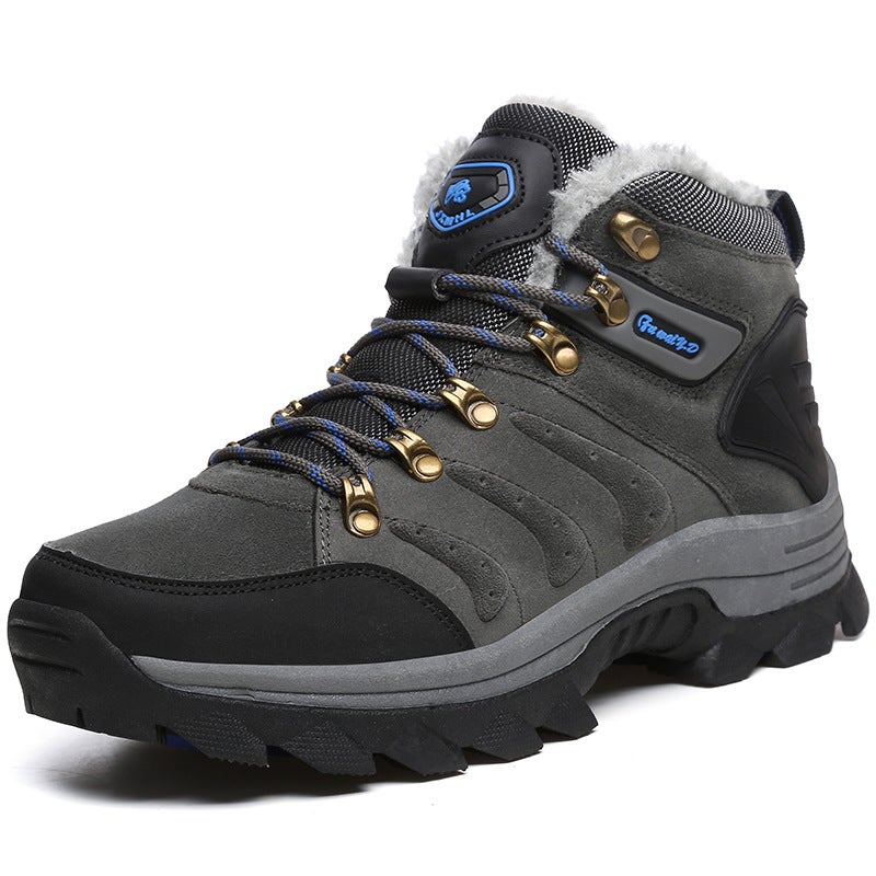 Plus Size High-Top Men'S And Women'S Cotton-Padded Shoes Warm Men'S Boots Outdoor Platform Hiking Shoes Waterproof Couple Snow Boots - Image 2