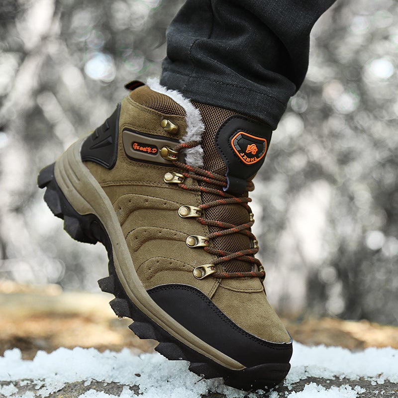 Plus Size High-Top Men'S And Women'S Cotton-Padded Shoes Warm Men'S Boots Outdoor Platform Hiking Shoes Waterproof Couple Snow Boots - Image 5