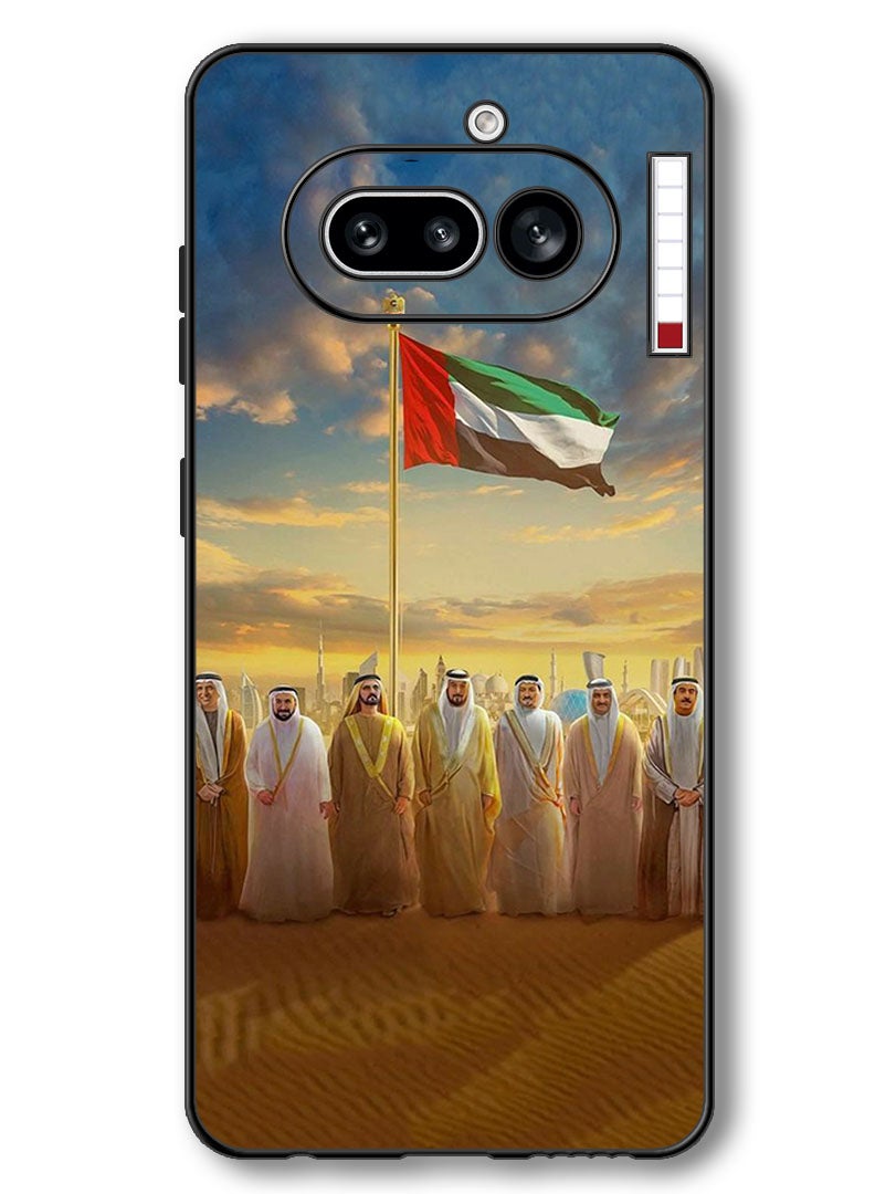 Theodor Case Compatible with Nothing Phone 4a 6.78 Inch Protection Shockproof Bumper Cover Uae Flag Uae Rulers - Image 1