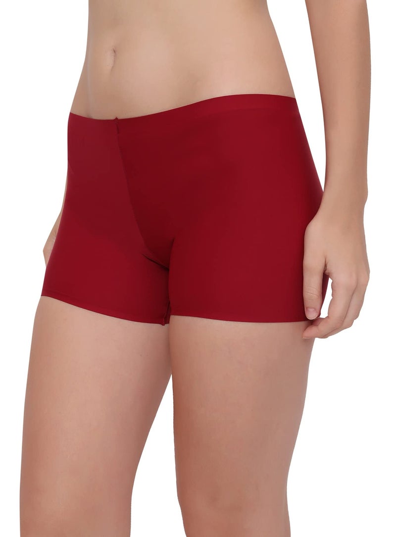PLUMBURY Women's Ice Silk Seamless Boyshort Panty, Size S to L (Pack of 3) Assorted - Image 5