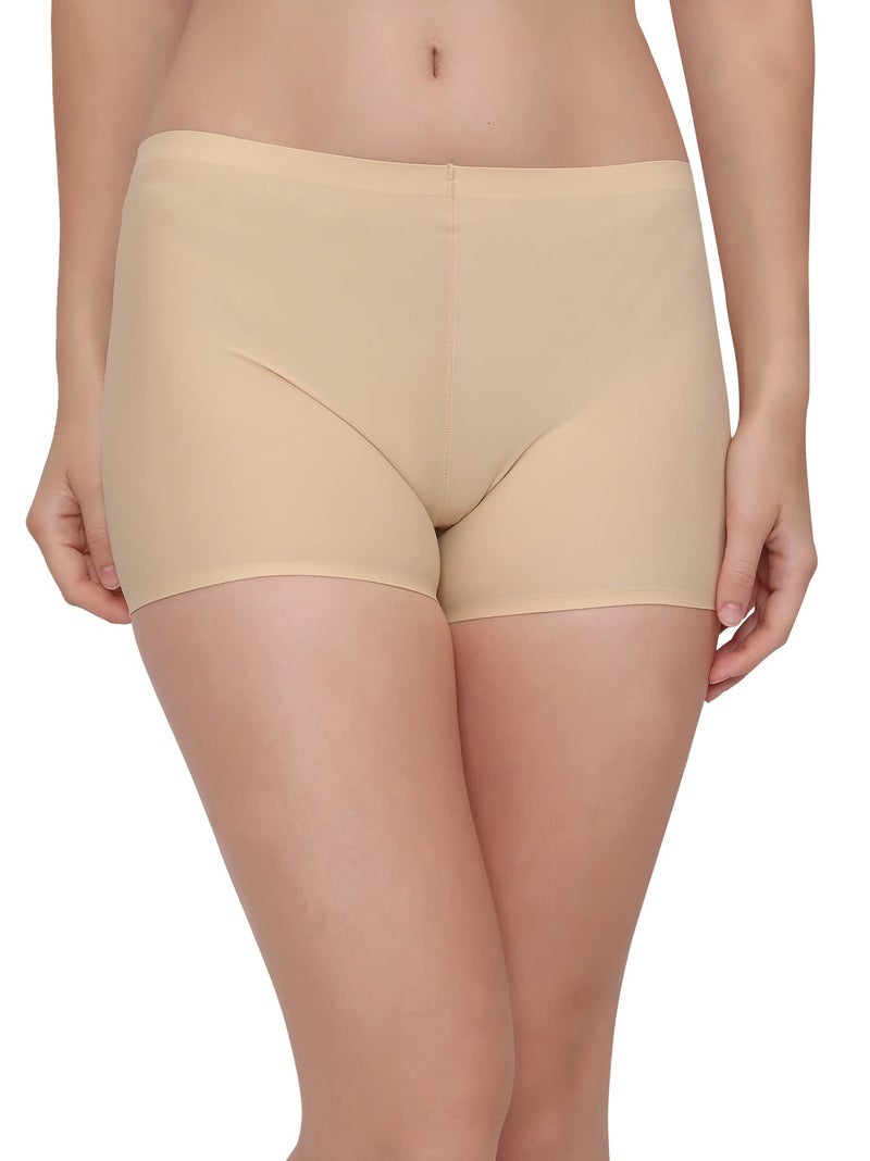 PLUMBURY Women's Ice Silk Seamless Boyshort Panty, Size S to L (Pack of 3) Assorted - Image 2