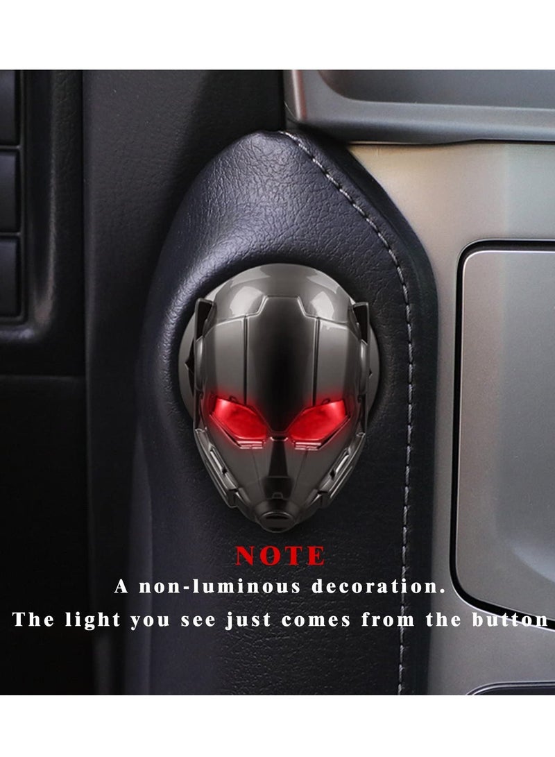 Generic Car Auto Engine Ignition Start Stop bu tton Replacement Start Stop Trim Protector Key Ring Circle Cover 3D Ant Man Car Interior Accessory  - Image 4