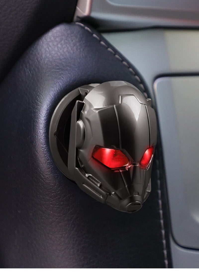 Generic Car Auto Engine Ignition Start Stop bu tton Replacement Start Stop Trim Protector Key Ring Circle Cover 3D Ant Man Car Interior Accessory  - Image 5