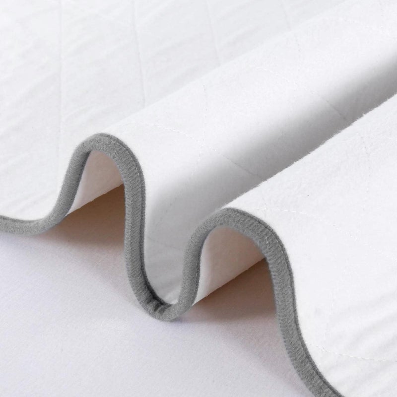 Biloban Waterproof Crib Mattress Protector 27" x 38", Washable Pee Pads for Kids, Adults, Non-Slip & Sturdy Mattress Pad for Incontinence, Potty Training Pee Pads, White - Image 5