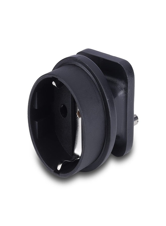 MX Schuko to India Plug Adapter 5 A - Converts European Type E/F Input to India Type D 3-Prong Output, Heavy-Duty 250 V Grounded Travel & Appliance Connector, Black - Image 1
