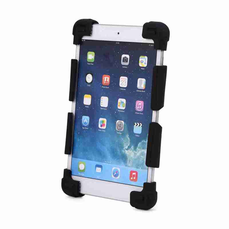 حافظة لوحي قابلة للتعديل من السيليكون الأخضر - واقي عالمي لأجهزة iPad وSamsung وLenovo من 8.9 إلى 12 بوصة - غطاء مقاوم للصدمات والسقوط ومضاد للانزلاق مع حامل - Image 1