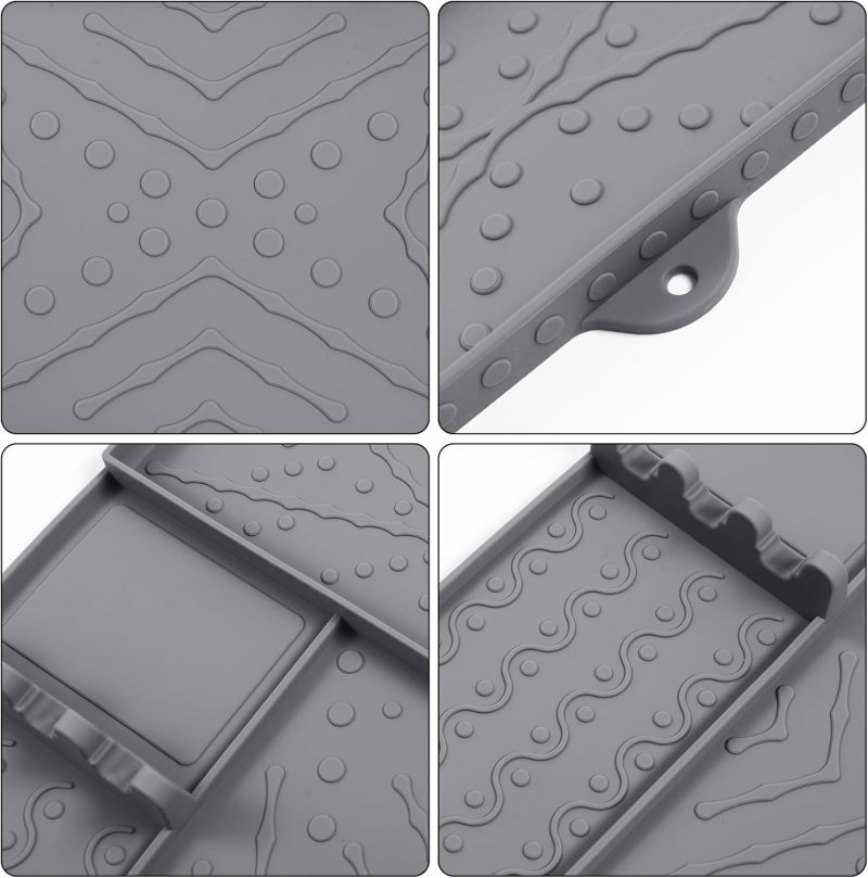Griddle Mat 16x11.5" Grey Food-Grade Silicone - Heat-Resistant Non-Slip Design Grill Accessories for Outdoor BBQ Enthusiasts, Kitchen Countertops and Grill Side Shelves - Image 4