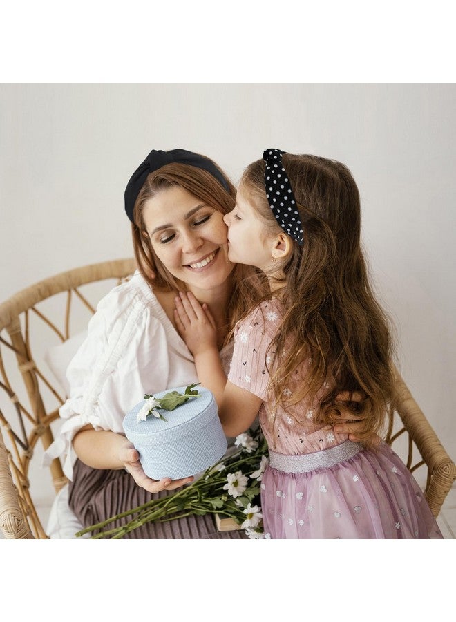 BEGOOD Headbands For Women Neutral Knotted Wide Headband Fashion Top Knot Head Bands For Women'S Hair Cute Hairband For Girls Hair Accessories 4Pcs(Leopardpolka Dotsblack And White) - Image 2