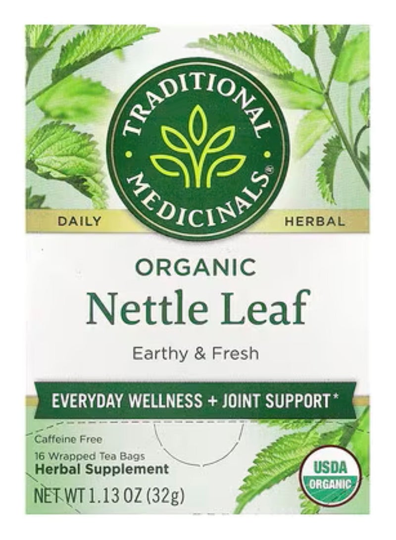 Traditional Organic Nettle Leaf, Caffeine Free, 16 Wrapped Tea Bags, 1.13 oz (32 g) - Image 5