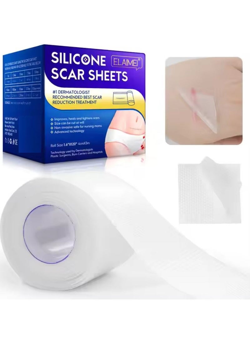 Elaimei Silicone Scar Sheets | #1 Dermatologist Recommended Best Scar Reduction Treatment | Improves, Heals and Lighten Scars - Image 1
