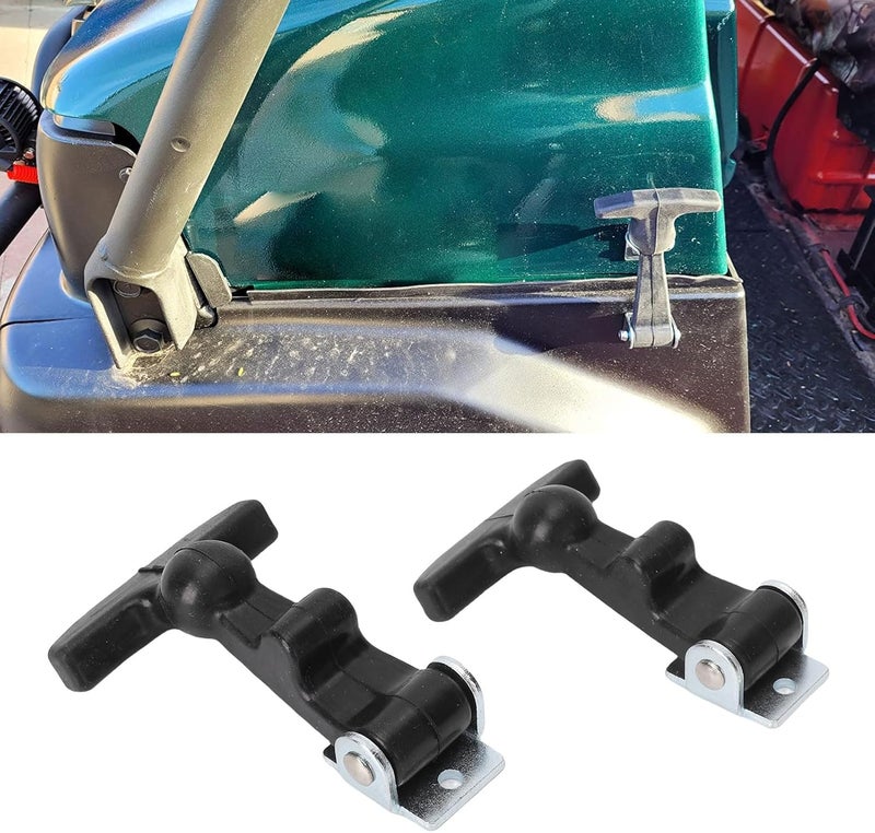 aqxreight Flexible Hood Catches Rubber T Handle Hasp with Stainless Steel Bracket Secure Fastening for Boats Automotive Engine Hoods Tool Boxes 2 Sets 46mm - Image 2