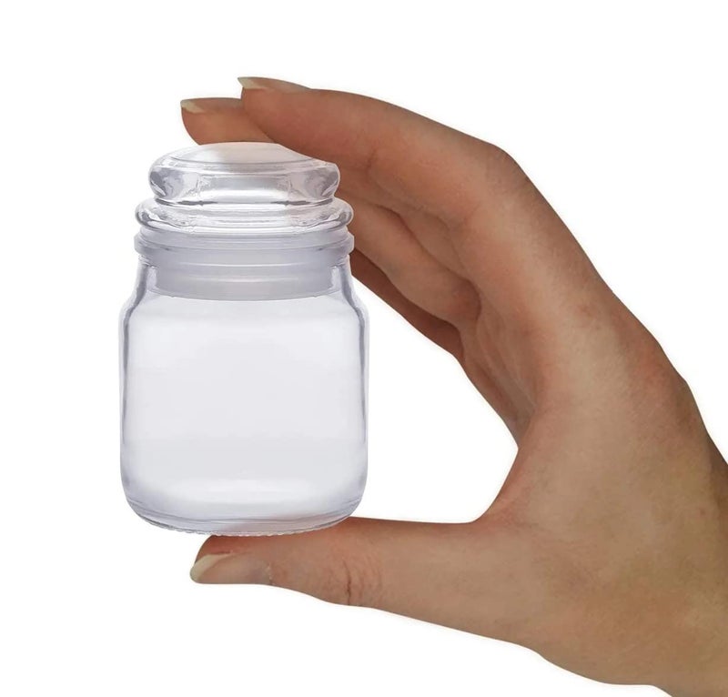 Brezzycloud 100ml Spice Storage Glass Jar, Kitchen Storage Jars, Honey Jar and Container, Spice Masala Jar - Airtight Lid with Rubberised Silicone Stopper (Pop Jar, 100ml, Set Of 2) - Image 3