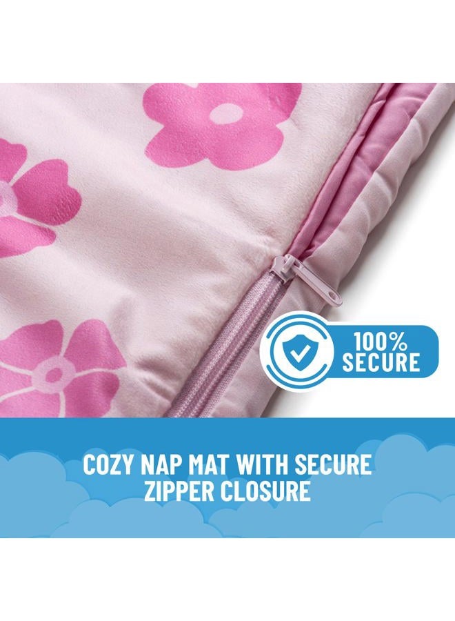 Jay Franco Kids Slumber Bag and Pillow - 54 x 27 Inch Comfy Indoor Sleeping Bag for School and Sleepovers, 2 Piece Set, Pink - Princess - Image 4