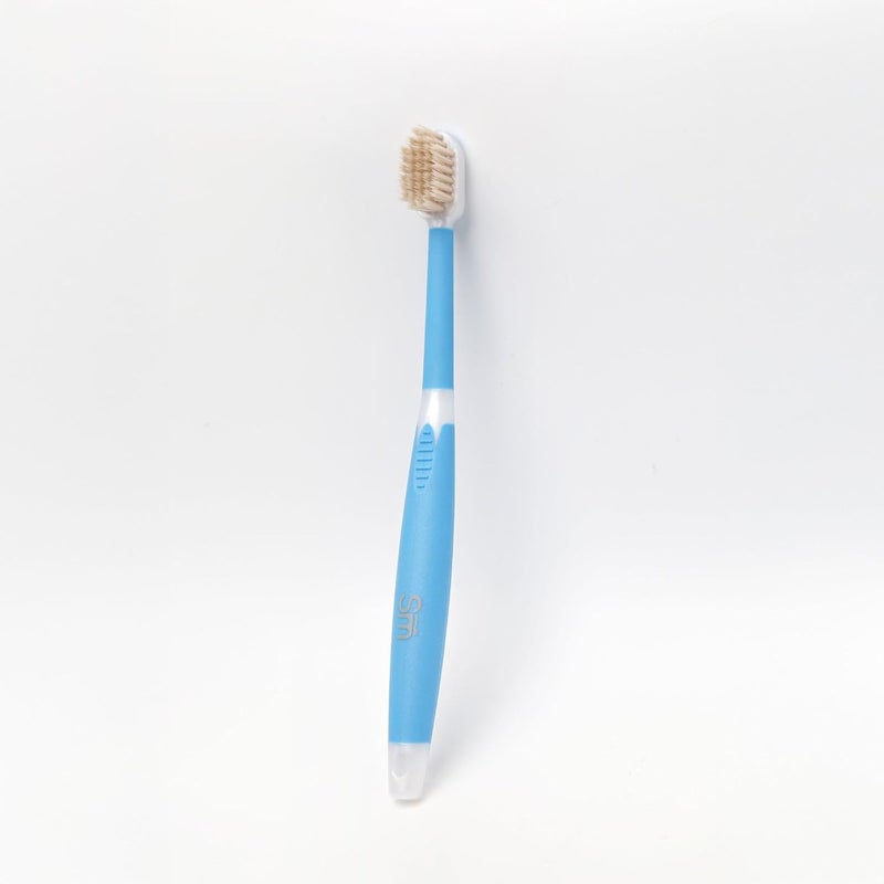 Smart Miswak Premium Edition for Teeth and Gum Care, Does Not Require Toothpaste, Toothbrush with Soft and Dense Silica Bristles and Miswak Extract Odorless, blue - Image 1