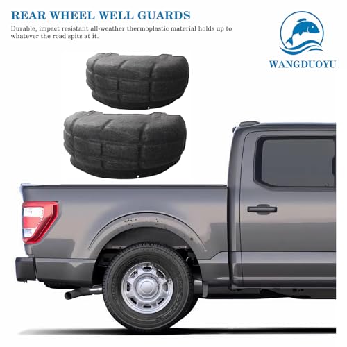 WANGDUOYU Rear Wheel Well Liners Black Inner Fender Liners Guards Compatible with 2015-2020 Ford F150 (Will not fit Rapter) - Image 3