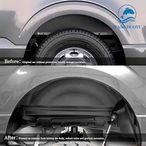 WANGDUOYU Rear Wheel Well Liners Black Inner Fender Liners Guards Compatible with 2015-2020 Ford F150 (Will not fit Rapter) - Image 2