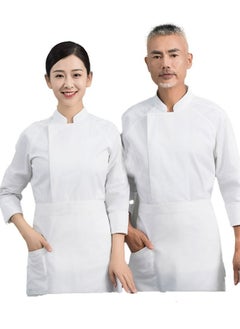 Restaurant chef uniform kitchen overalls 7-point sleeve suit