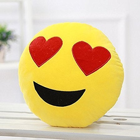 blue tree Emoji Pillow Cushion in Yellow Colour Multi Faces Best Gift for Kids, Boyfriend, girlfriend, Friends Pack of 2 - Image 3