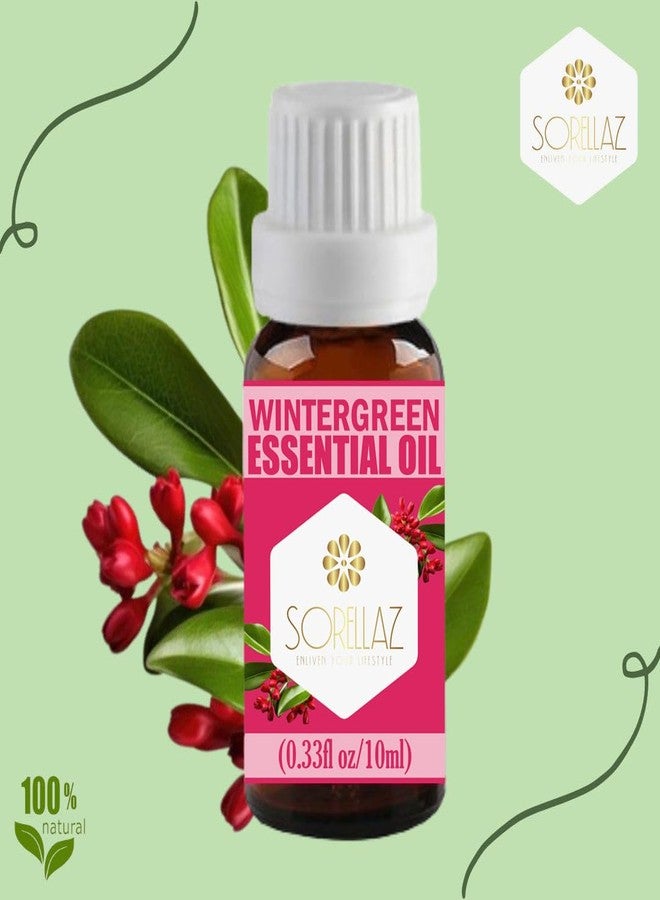 Sorellaz Combo Pack of Wintergreen Essential Oil l Gaultheria Procumbens & Eucalyptus Essential oil l EucalyptusGlobulus l 0.33fl oz/10ml each l 100% Natural & Undiluted l with Easy to Use EuroDropper - Image 3