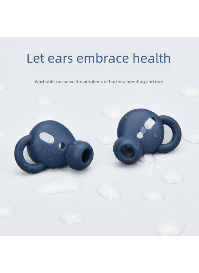 Generic - Universal Noise Reduction Bluetooth Ear Caps For AirPods Anti-Slip Silicone Earphone Covers Compatible With For Apple 1/2 Gen Earbuds-Color:lavender Gray-Applicable Model:airpods1/2nd Generation, Earpods (Android Headset) - Image 1