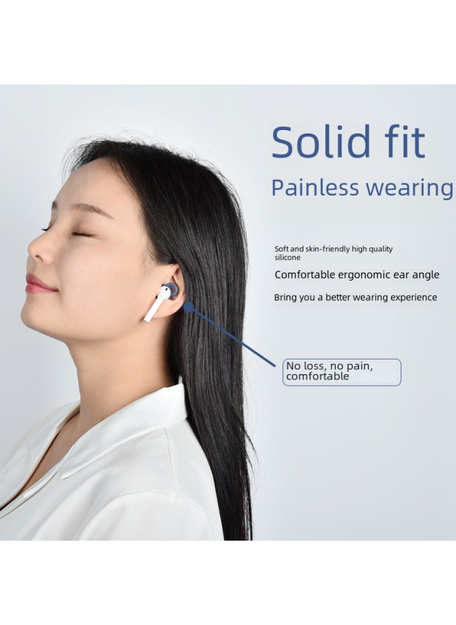 Generic - Universal Noise Reduction Bluetooth Ear Caps For AirPods Anti-Slip Silicone Earphone Covers Compatible With For Apple 1/2 Gen Earbuds-Color:lavender Gray-Applicable Model:airpods1/2nd Generation, Earpods (Android Headset) - Image 1