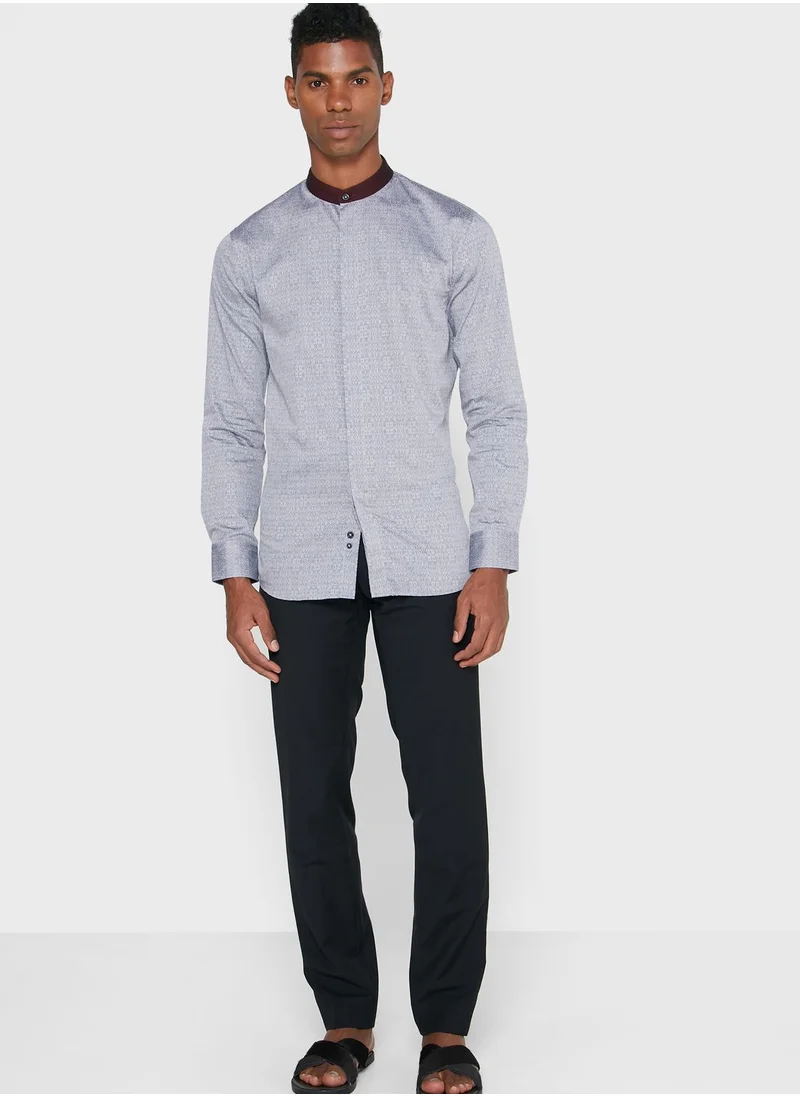 87Origins Grandad Collar Regular Fit Shirt
