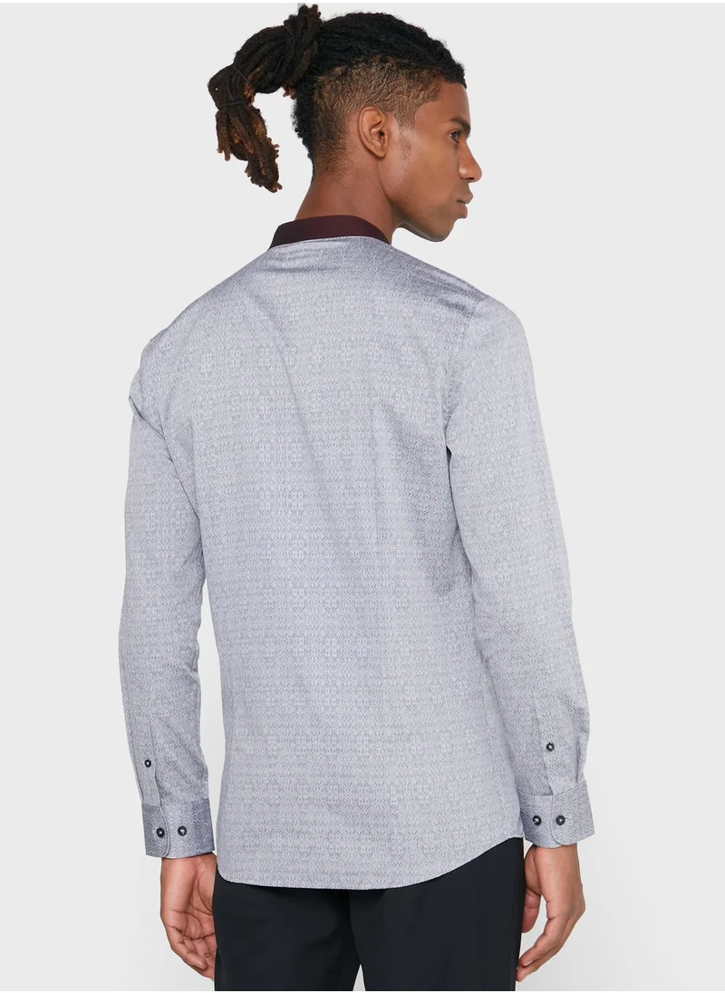 87Origins Grandad Collar Regular Fit Shirt