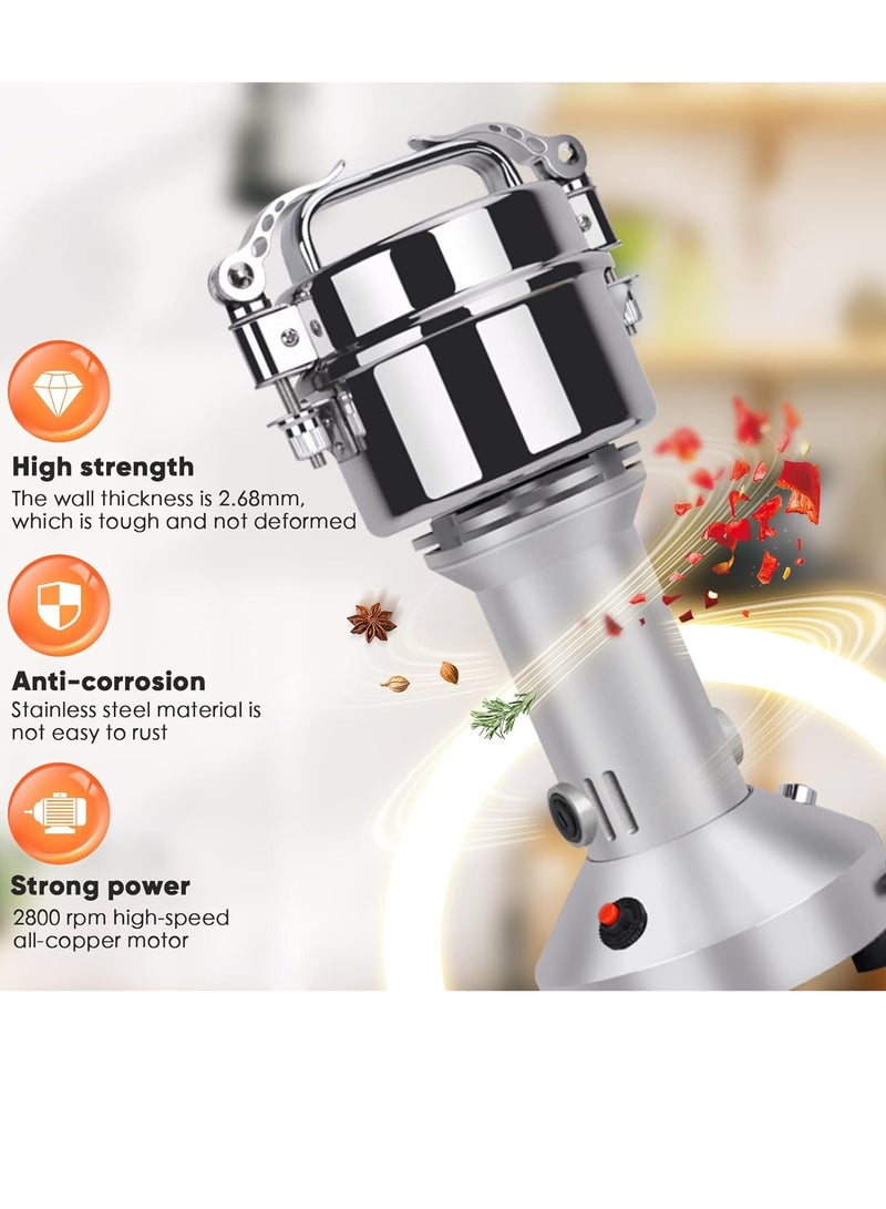 REFURA مطحنة حبوب كهربائية 150 جرام، مطحنة توابل وأعشاب عالية السرعة مع 3 شفرات من الفولاذ المقاوم للصدأ آلة مسحوق للتوابل الجافة والأعشاب وحبوب القهوة وبذور الأرز والذرة والفلفل 950 وات RE-5416 - Image 2