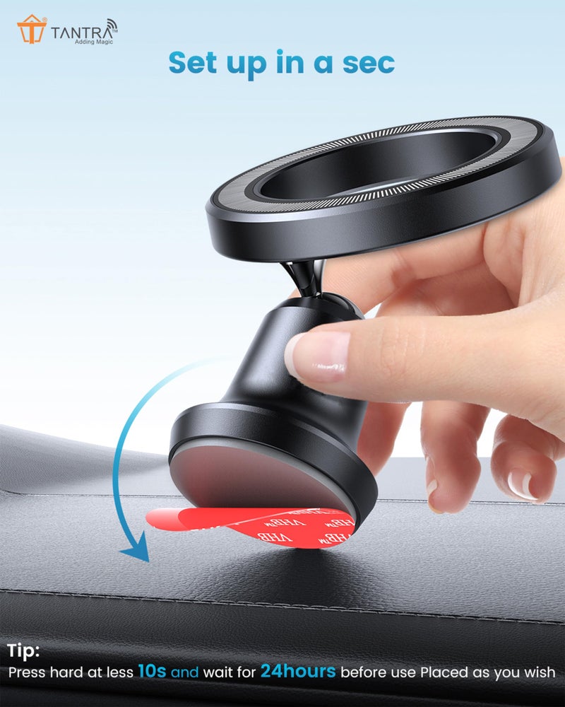 TANTRA Grip Pro Magnetic Mobile Holder for Car Dashboard with World's Powerful & Strongest Magnets, Phone Holder for Car, Car Magnet Mobile Holder for Dashboard 360, Universal Mobile Holders - Image 4