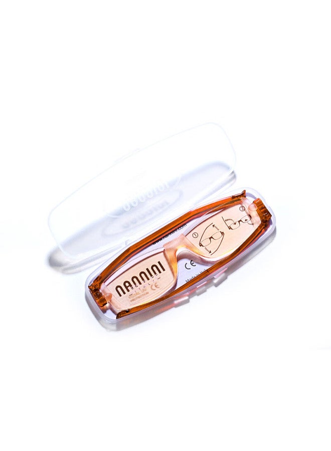 Nannini Imported Blue Light Blocking Reading Gl High Definition Tr Gl Cp2-1151 Amber Color +2.50 Power - Image 3
