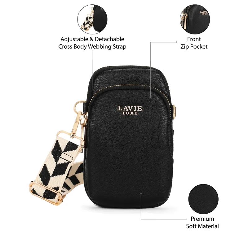 Lavie Luxe Women's  Mobile Verticle 2C (Black)