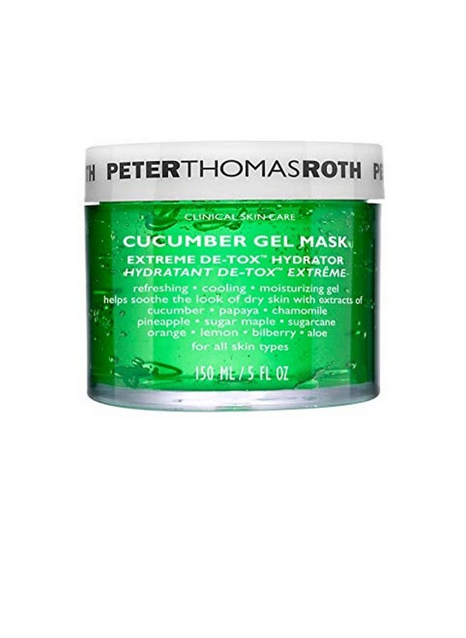 PETER THOMAS ROTH - Eter Thomas Roth ; Cucumber Gel Mask ; Extreme Detox Hydrator Cooling And Hydrating Facial Mask Helps Soothe The Look Of Dry And Irritated Skin 5 Fl Oz (Pack Of 1) - Image 1