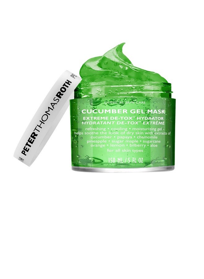 PETER THOMAS ROTH - Eter Thomas Roth ; Cucumber Gel Mask ; Extreme Detox Hydrator Cooling And Hydrating Facial Mask Helps Soothe The Look Of Dry And Irritated Skin 5 Fl Oz (Pack Of 1) - Image 1