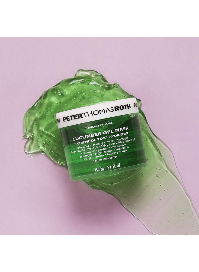 PETER THOMAS ROTH - Eter Thomas Roth ; Cucumber Gel Mask ; Extreme Detox Hydrator Cooling And Hydrating Facial Mask Helps Soothe The Look Of Dry And Irritated Skin 5 Fl Oz (Pack Of 1) - Image 1