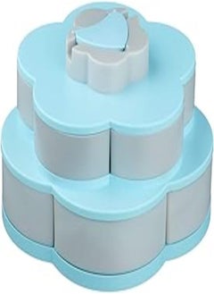 Agfa Agfa Plastic Flower Two-level Foldable Snacks Box, 27.5 cm - Multi Color 