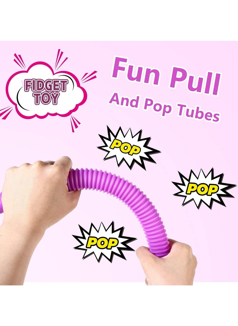 Mr. Penda 8 Pcs Pop Tubes Sensory Toys, Autism Sensory Toys, Fine Motor Skills Fidget Pack Toddler Toys, Fidget Toys for Sensory Kids and Kids Learning Toys (Multicolor)  - Image 4