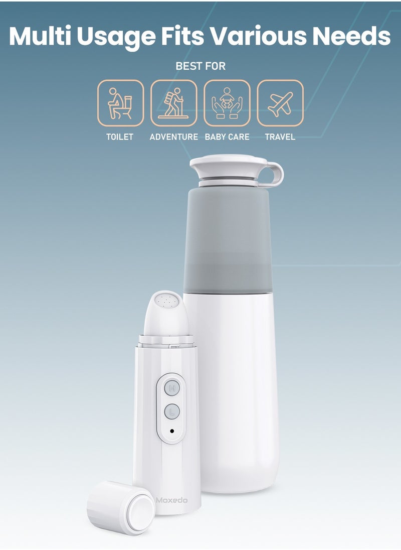 Moxedo Moxedo Portable Travel Bidet Rechargeable Electric Sprayer Handheld Personal Mini Bidet Dual Mode Water Pressure for Personal Hygiene IPX7 Waterproof with 270ml Water Capacity  - Image 5