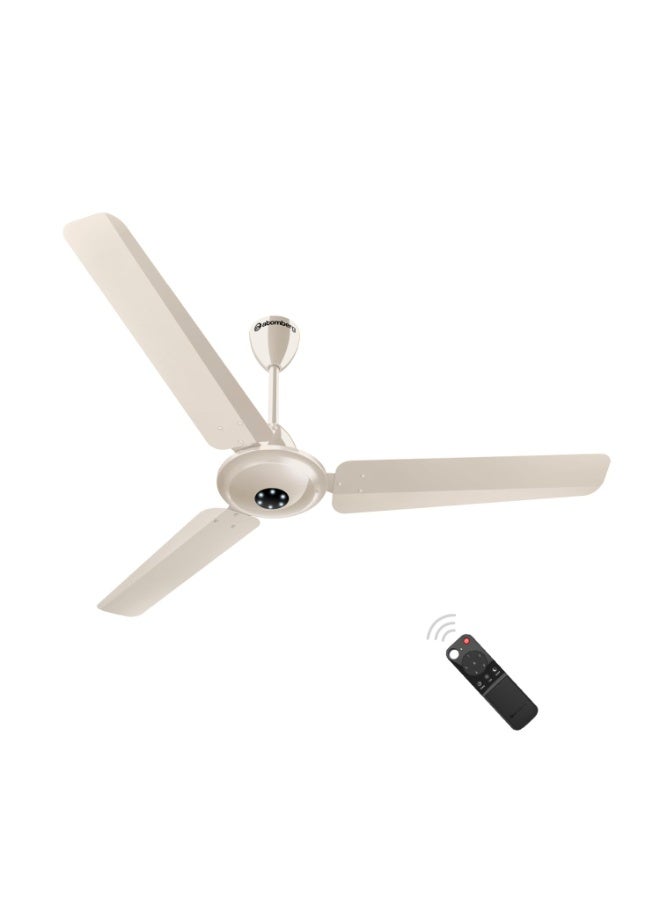 atomberg Efficio Alpha 1200mm India's No.1 BLDC Ceiling Fan with Remote Control | BEE 5 star Rated Energy Efficient Ceiling Fan | High Air Delivery with LED Indicators | 2 Year Warranty| Seasand Ivory - Image 1