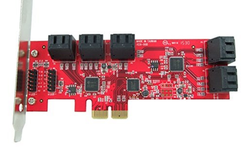 Ableconn PEX10-SAT 10 Port SATA 6G PCI Express Host Adapter Card - AHCI 6 Gbps SATA III Low Profile PCIe 2.0 Expansion Card - Image 2