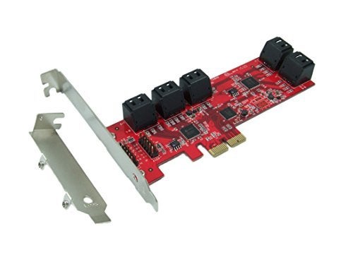 Ableconn PEX10-SAT 10 Port SATA 6G PCI Express Host Adapter Card - AHCI 6 Gbps SATA III Low Profile PCIe 2.0 Expansion Card - Image 1