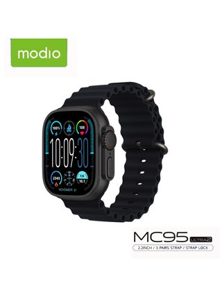 Modio MC95 Ultra 2 2.2 Inch Full Screen Display Smart Watch With 3 Straps and Wireless Charger For Ladies and Gents Black - pzsku/Z781D52AF7E535A844F87Z/45/_/1701265336/d3cc2e7c-fa9e-4ef6-b359-bc3c7ba6cbc5