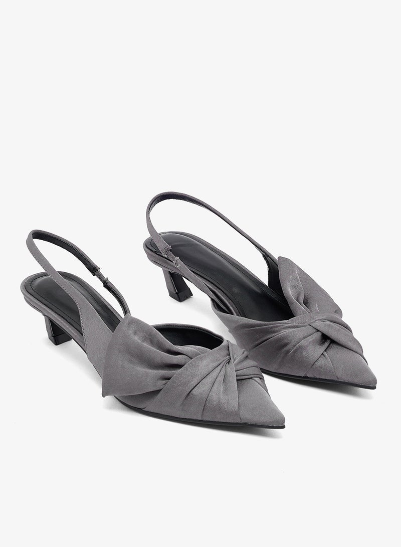 Ginger Ribbon Pumps Mid Heeled Sandals - Image 4