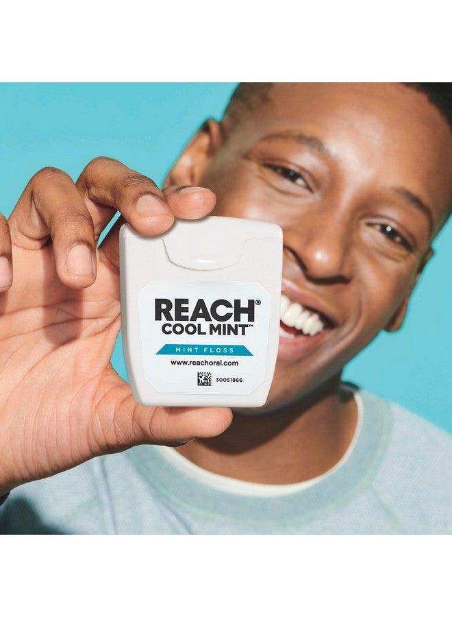 REACH Listerine Cool Mint Interdental Floss Bundle Effective Plaque Removal Teeth & Gum Protection Shredresistant Freshbreath Feeling Pfas Free 55 Yards 6 Pack - Image 4