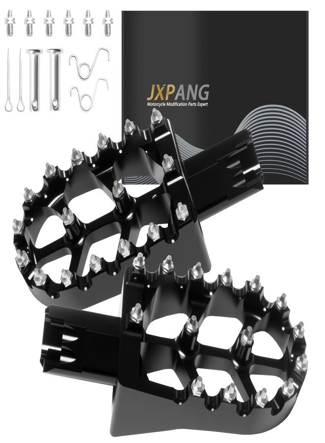 JXPANG Dirt Bike Foot Pegs, CNC Anti-Slip Foot Pedals For 50cc 70cc 80cc 90cc-125cc XR50 XR70 XR110 CRF50 CRF70 CRF110 SSR CT200U KAYO SDG Apollo RFZ Pit Bike Mini Bike Foot Pegs Footrest (Black) - Image 1