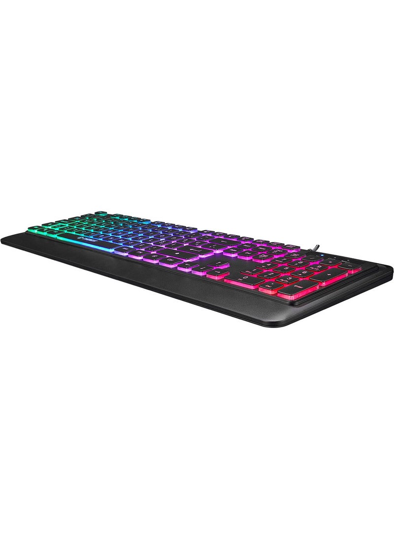 KB-2025 Rtm Rainbow Backlight Membrane Gaming Keyboard Professional Keyboard