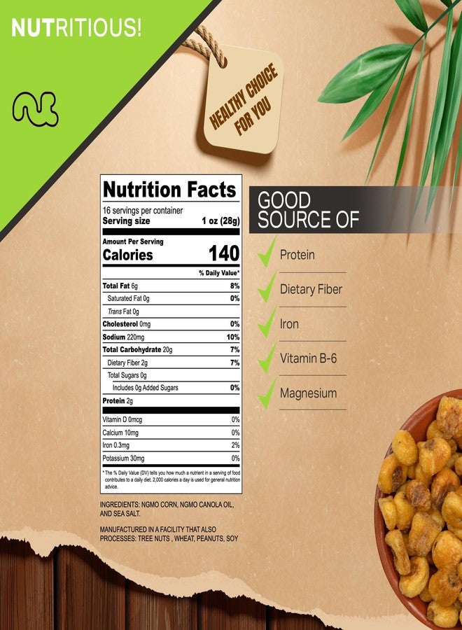 NUT CRAVINGS - Toasted Crunchy Corn Kernels - Original Flavor Roasted & Salted (16oz - 1 LB) Packed Fresh in Resealable Bag - Healthy Snack, Food Assortments - Image 3