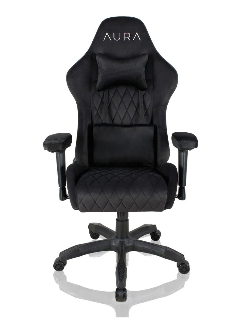 أورا كرسي الألعاب AURA Aria | تصميم مريح، ومساند للذراعين رباعية الأبعاد ودعم لأسفل الظهر في 4 اتجاهات | وظيفة الاستلقاء | كرسي من القماش الرغوي المصبوب بالكامل | مسامي ومريح لجلسات الألعاب الطويلة - Image 1