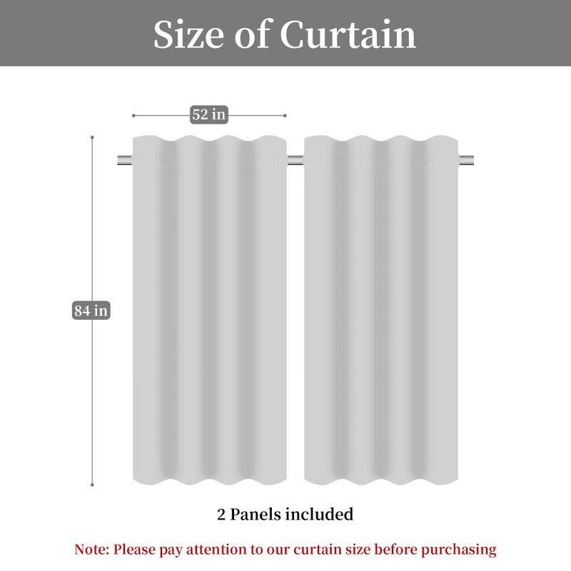 Loom and Mill Luxury Damask Curtains for Bedroom, Lined Thick Chenille Jacquard Blackout Curtains with Tiebacks, Window Curtain for Living Room Party Banquet Decor (2 Panels, 52 x 84 Inch, Grey) - Image 3