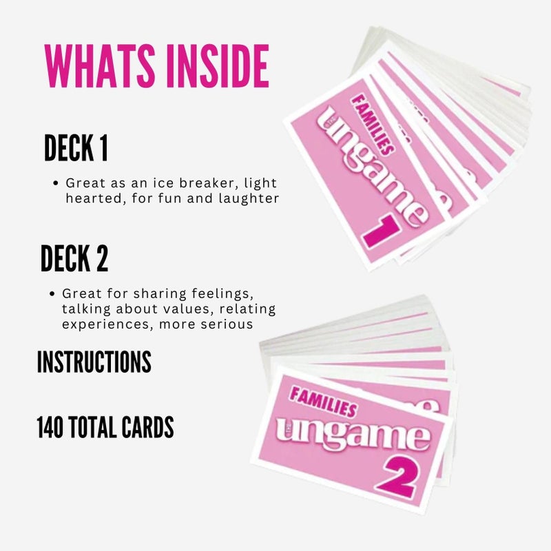 TaliCor Pocket UNGAME - Families - Non-Competitive Card Game for Family to Discuss, Share Values & self Express - get to Know Your Family Better - Age 5+ - Image 5